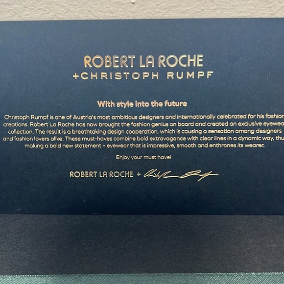 Robert La Roche midnight eyeglasses new in box